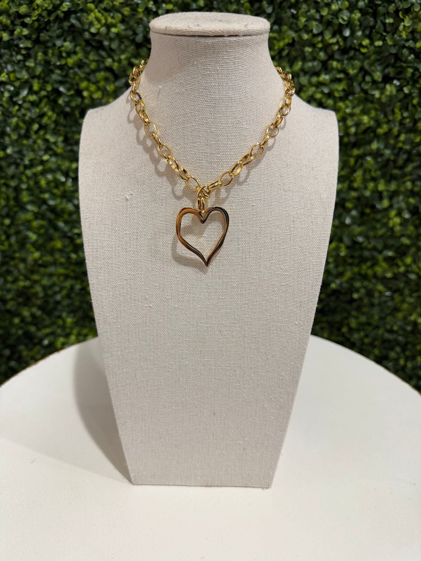 Open Heart Charm Necklace