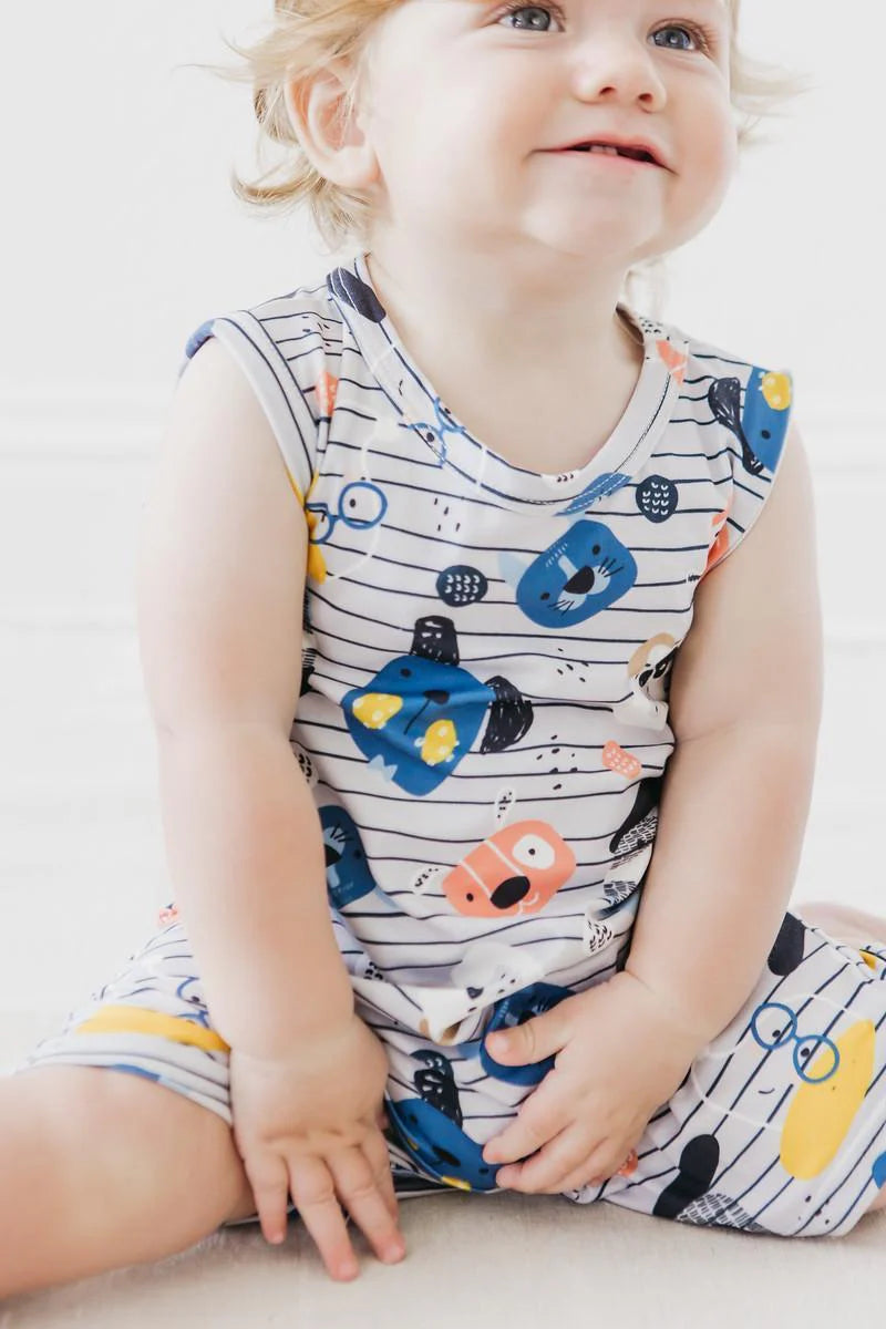 All The Pups Shortie Romper