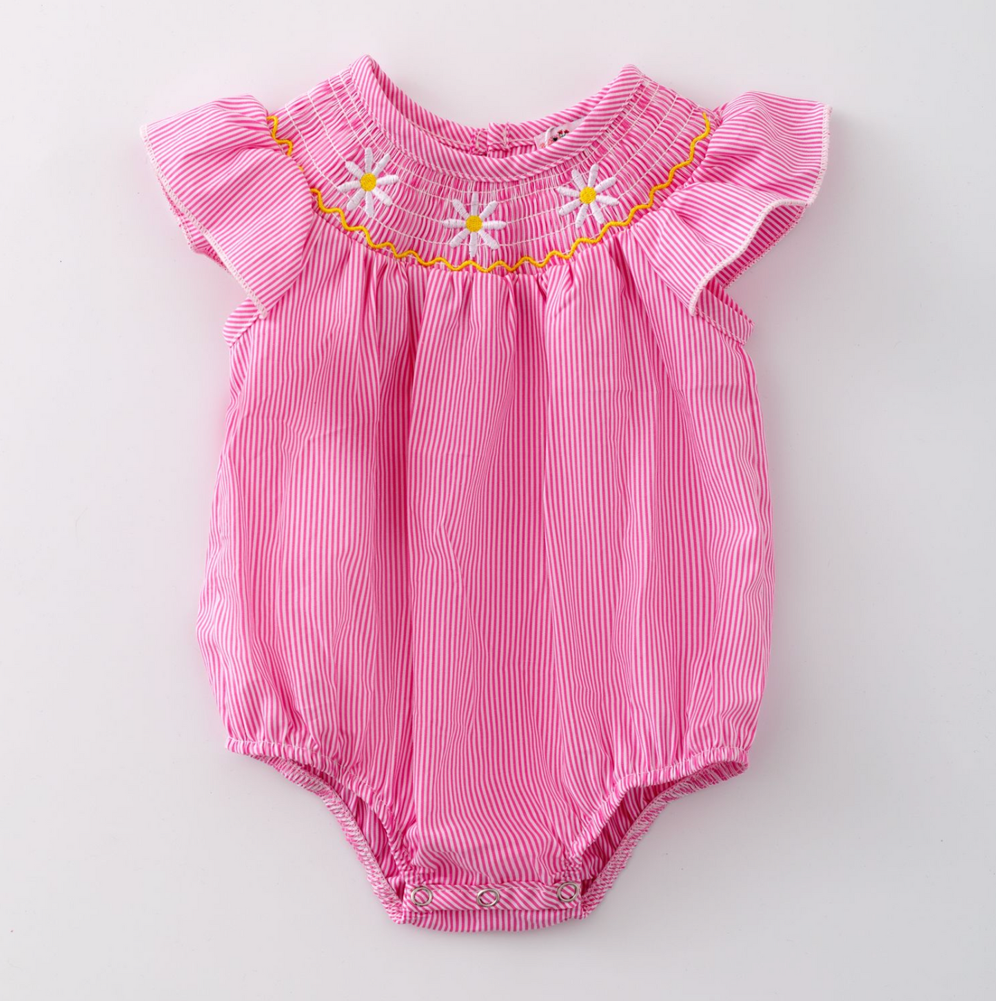 Daisy Smocked Baby Romper