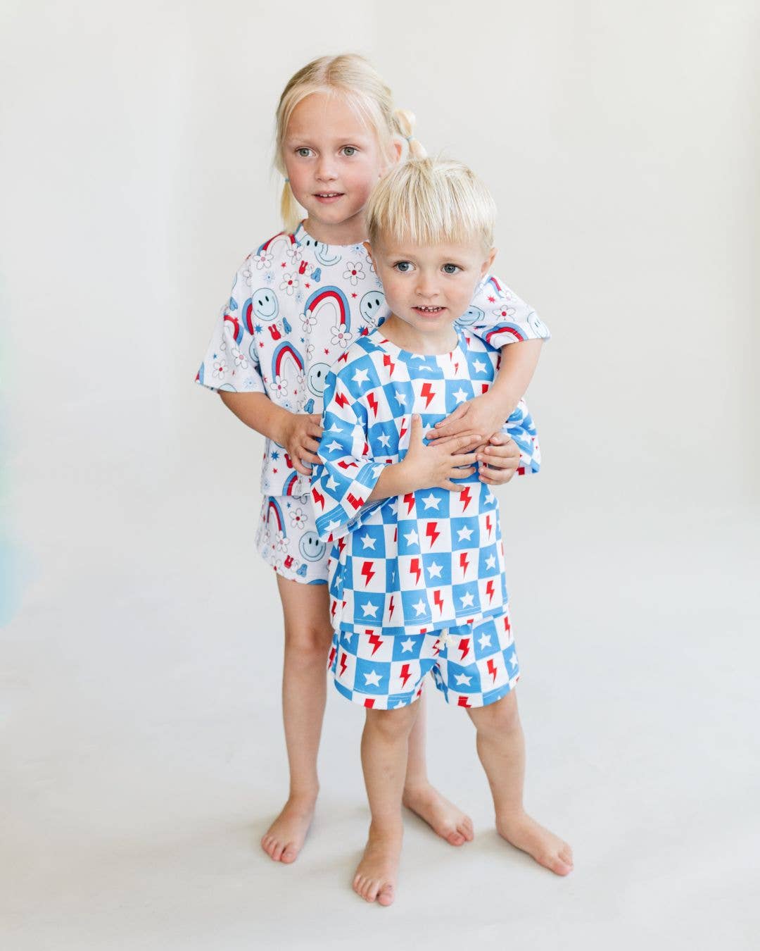 Checks, Stars & Bolts Shortie Set