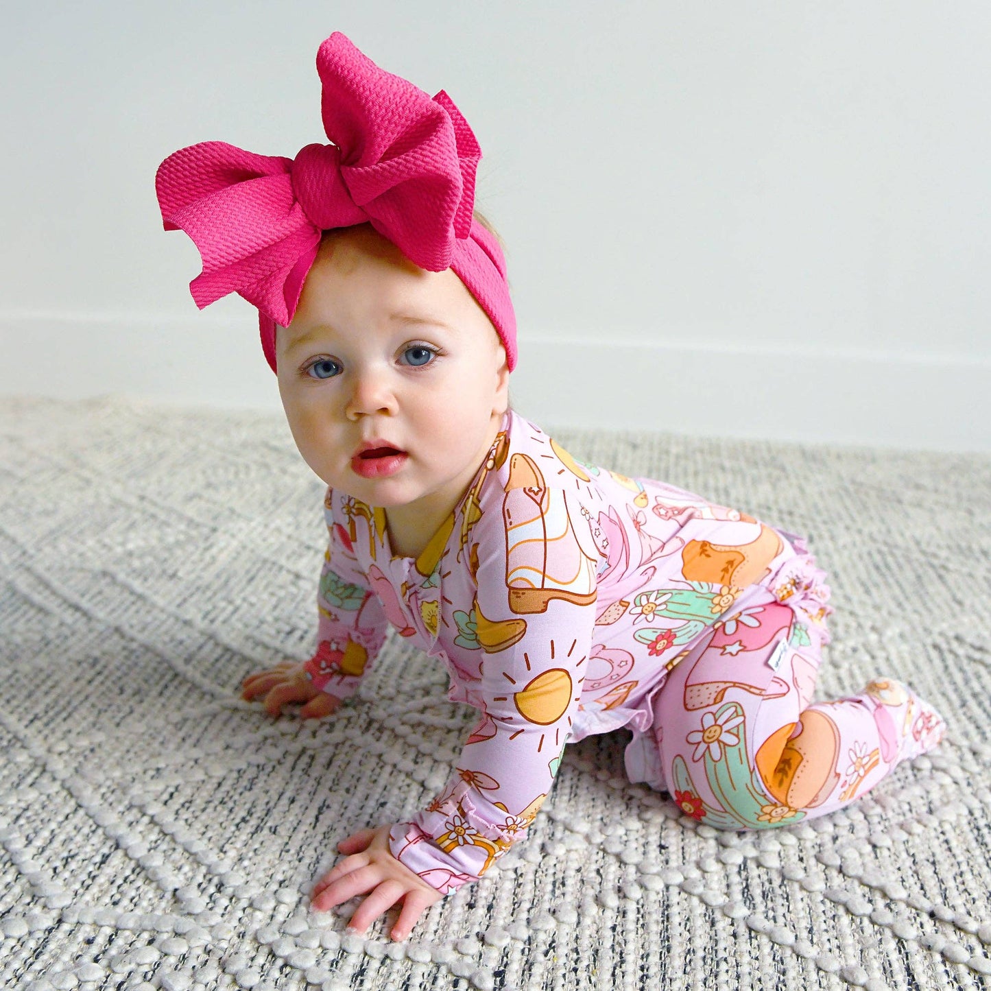 Lainey Ruffle Zip Bamboo Baby Sleepies