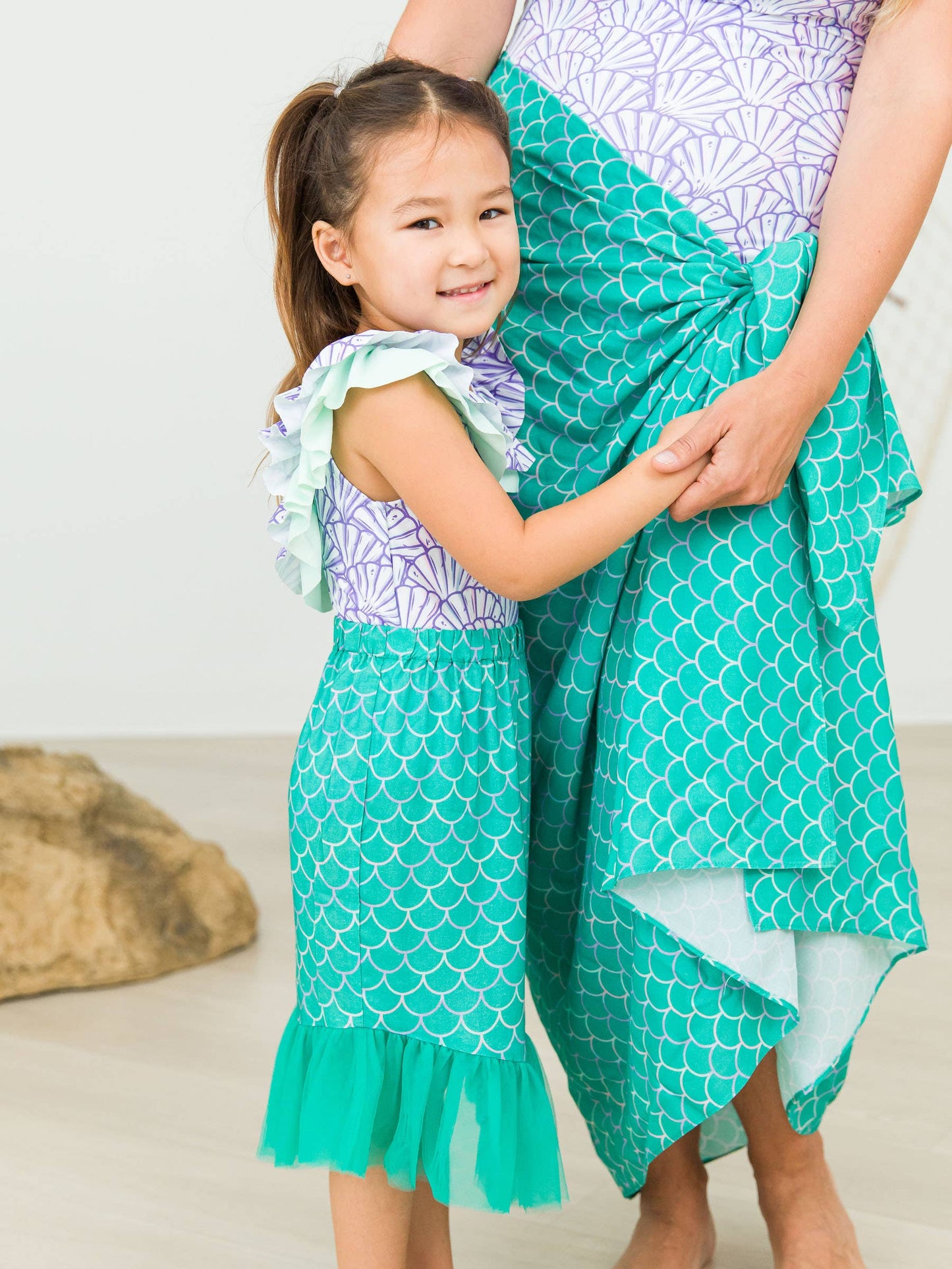 Sparkle Scales Mermaid Tail Skirt Cover-Up