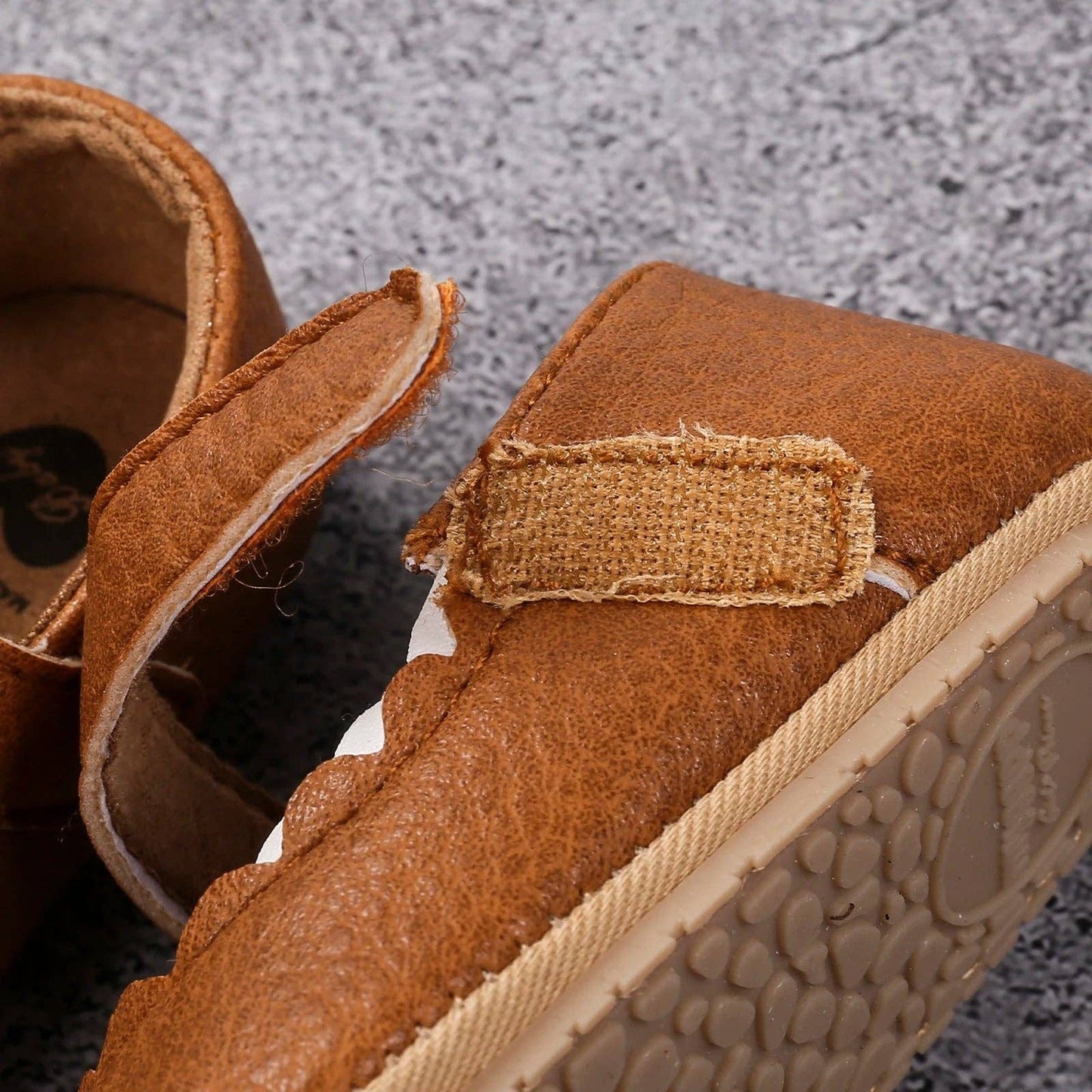 Mary Jane Crib Shoes - Brown