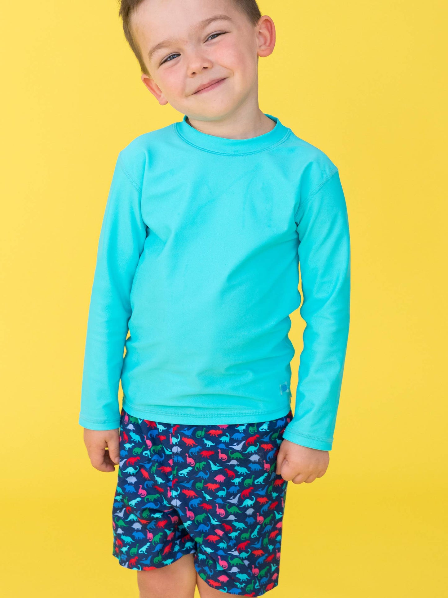 Bright Aqua Long Sleeve Rash Guard