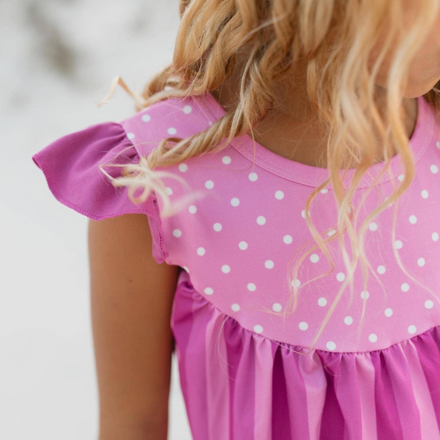 Purple Polka Dot Spring Shorts Set