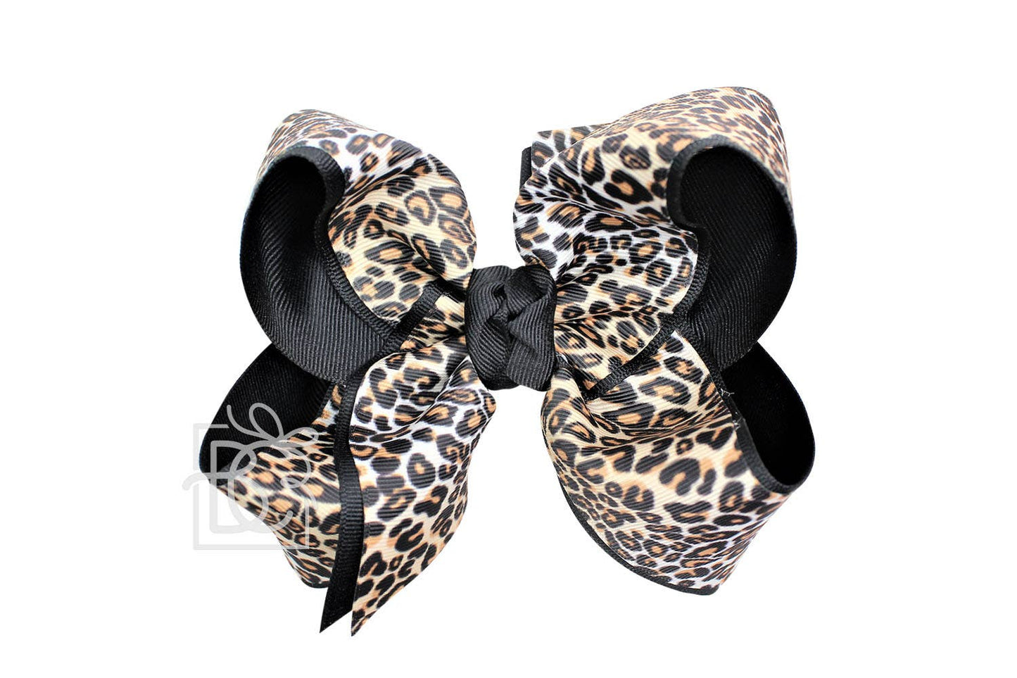 5.5" Layered Leopard Bow | Black