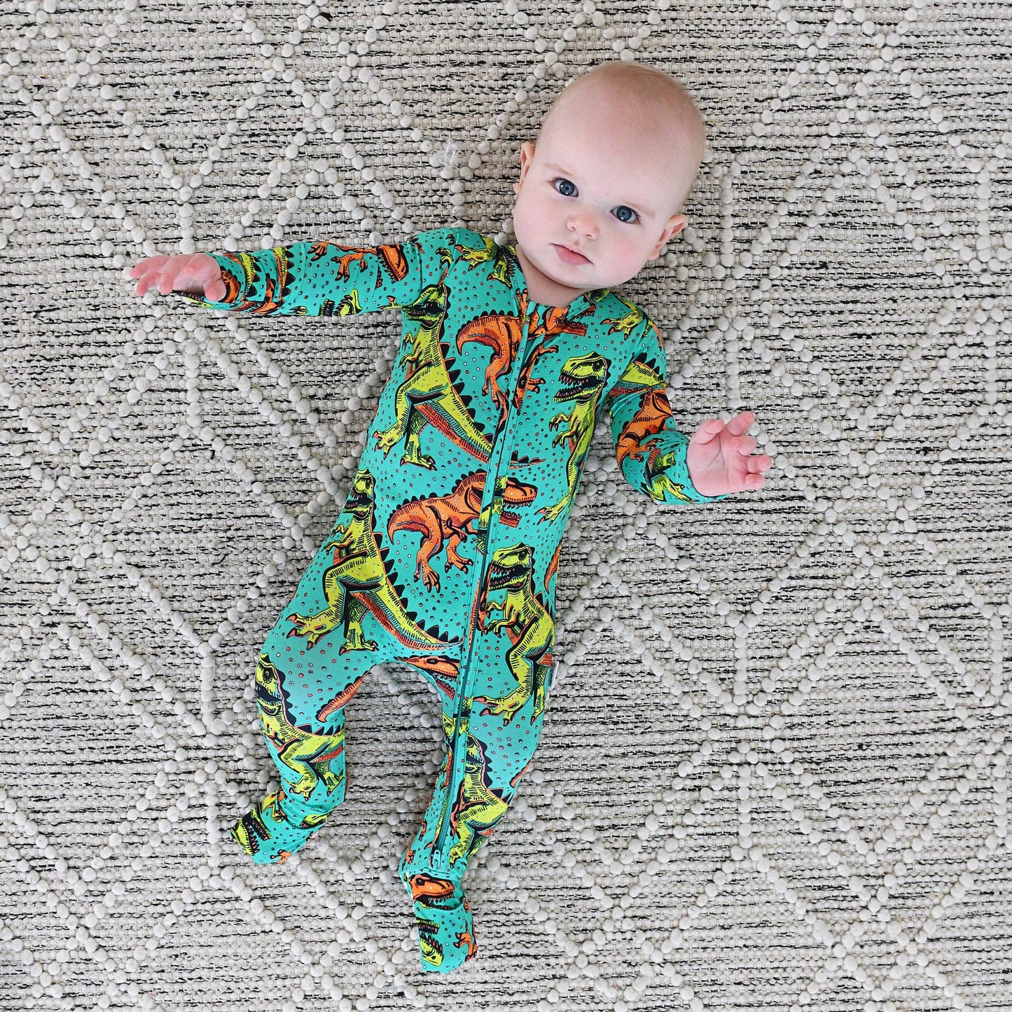 Drew Dino Bamboo Sleepies Two Way Zip