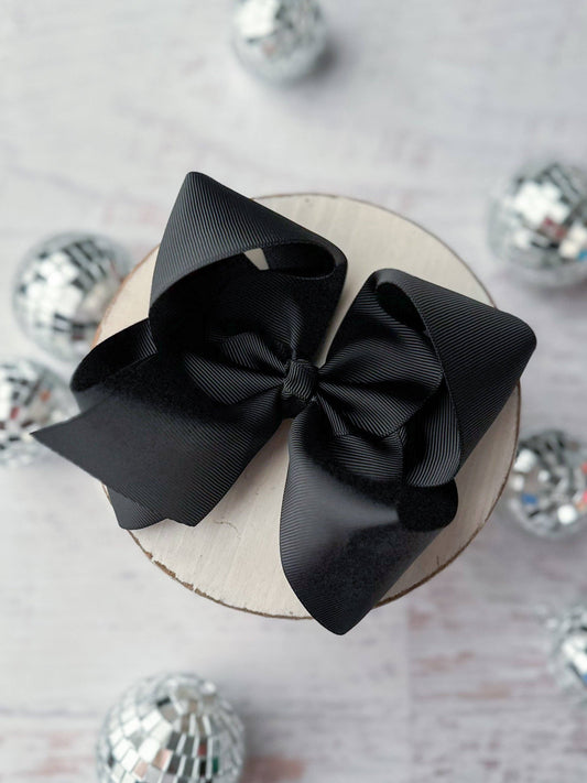 Oversize Bow 5.5" Grosgrain Hair Bow - Large: Black