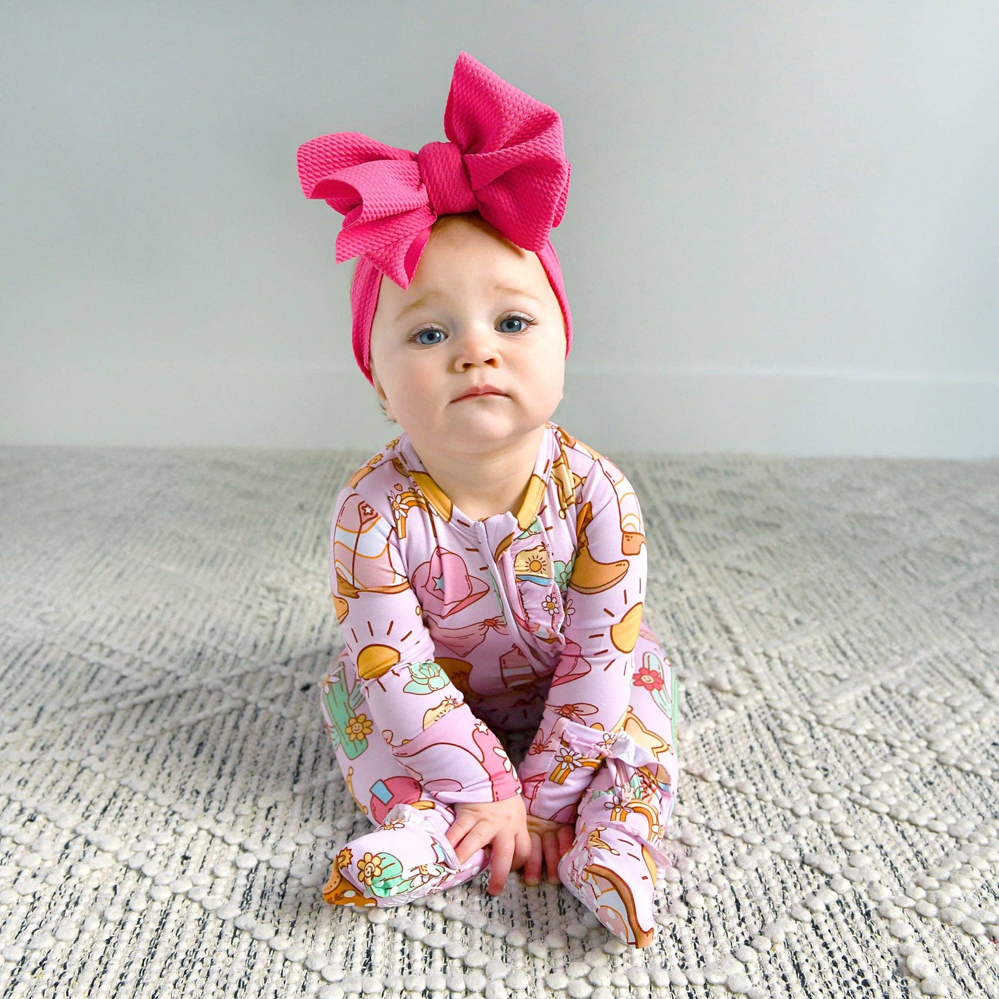 Lainey Ruffle Zip Bamboo Baby Sleepies