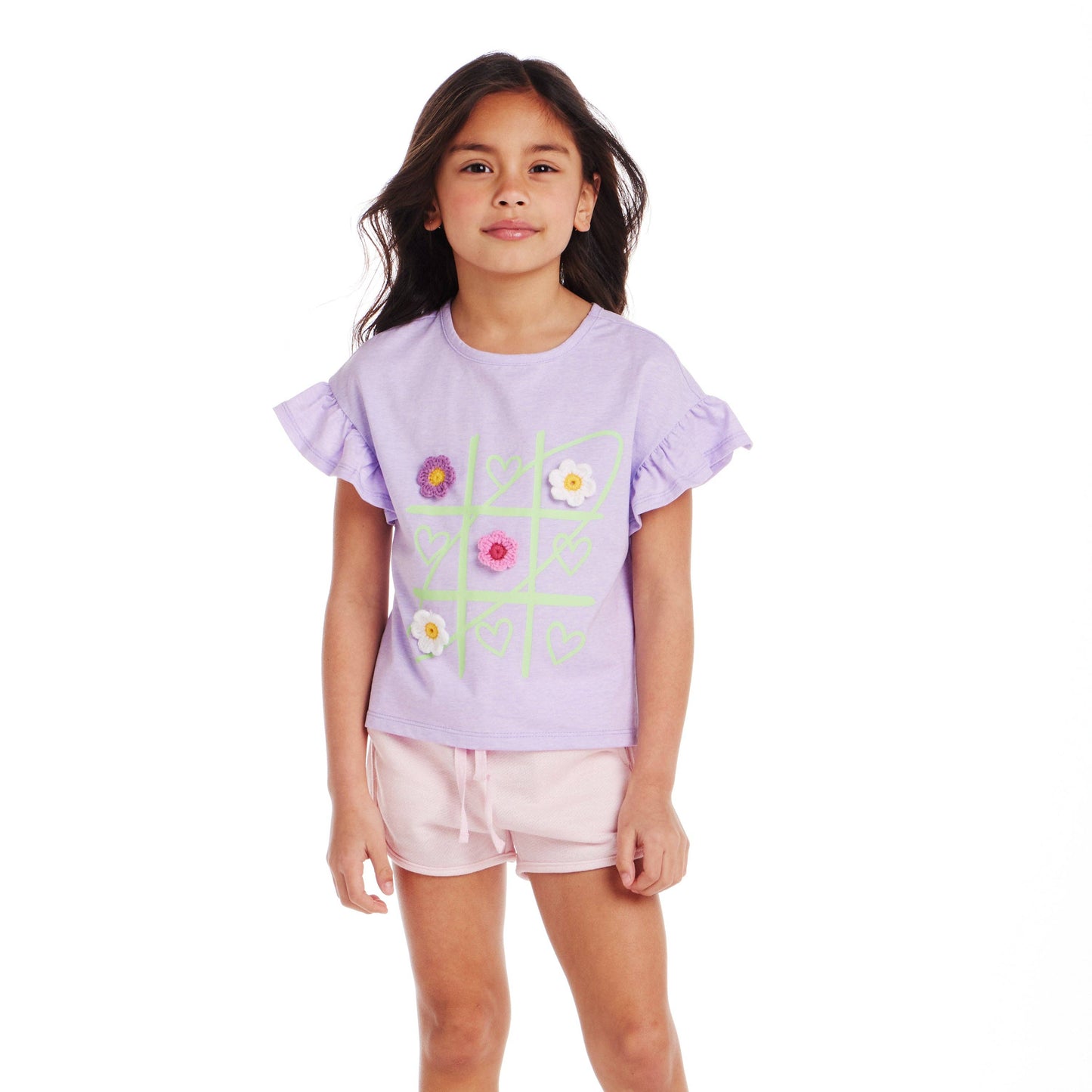 Crochet Tic Tac Toe Ruffle Tee