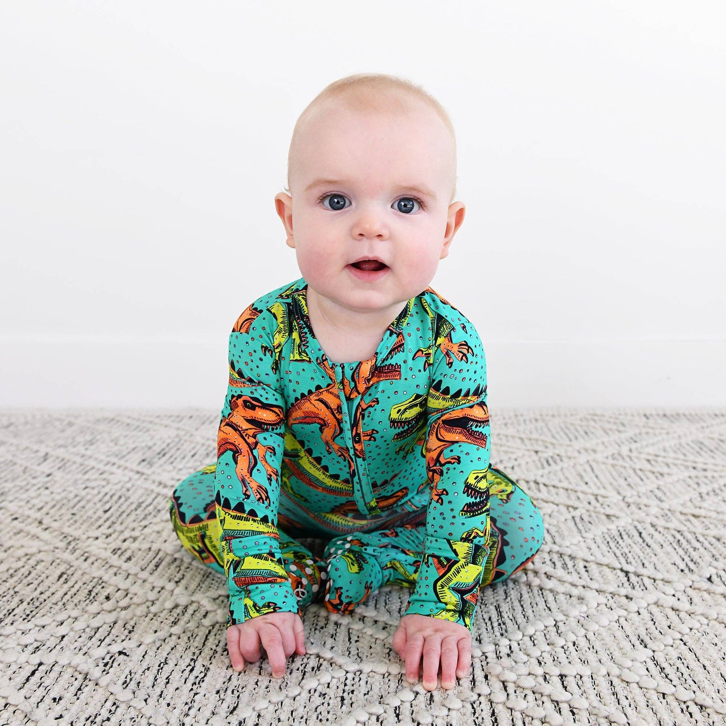 Drew Dino Bamboo Sleepies Two Way Zip