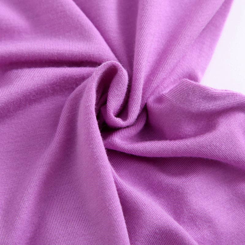 Luxie Lavender Ruffled Romper NICU Friendly