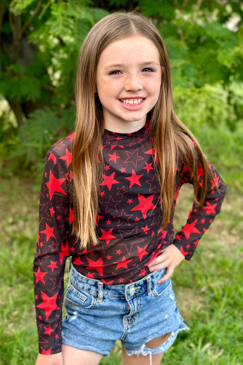 Go Team Go Red And Black Kids Mesh