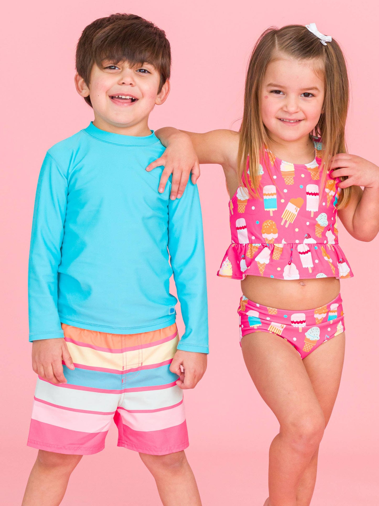Bright Aqua Long Sleeve Rash Guard