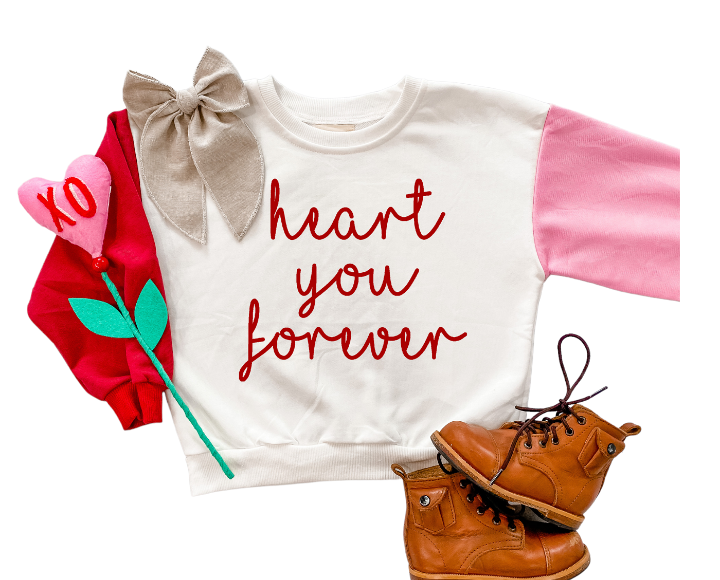 Valentines Day Color Block Sweatshirt