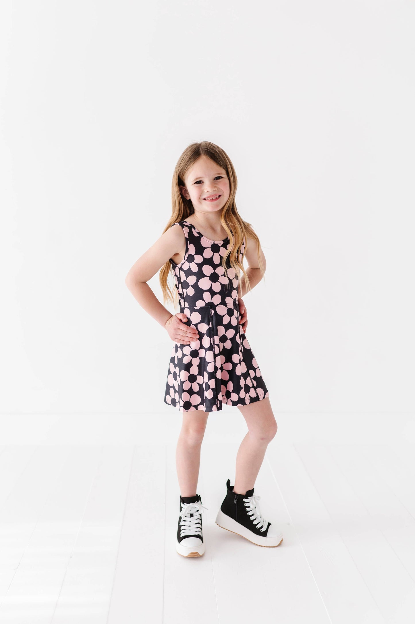 Retro Daisy | Twisty Back Dress + Detached Shorts