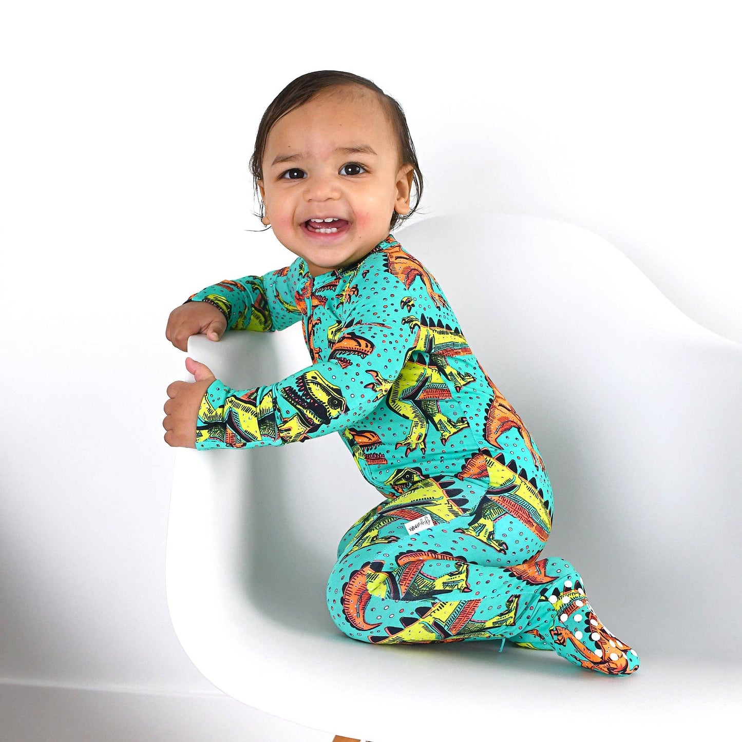 Drew Dino Bamboo Sleepies Two Way Zip