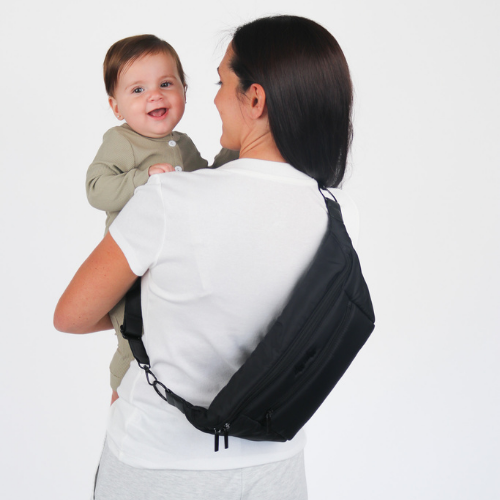 Ritzy Pack Fanny Pack & Crossbody Diaper Bag: Black