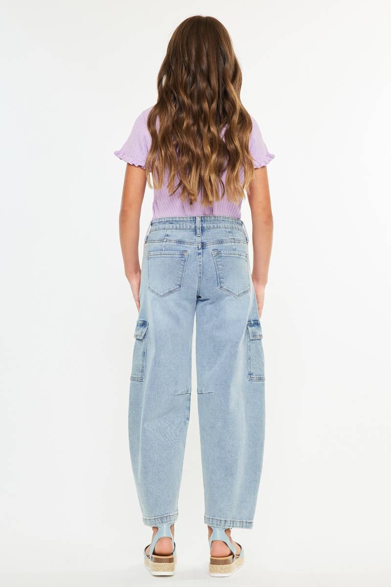 KanCan Barrel Cargo Jeans | Light Wash