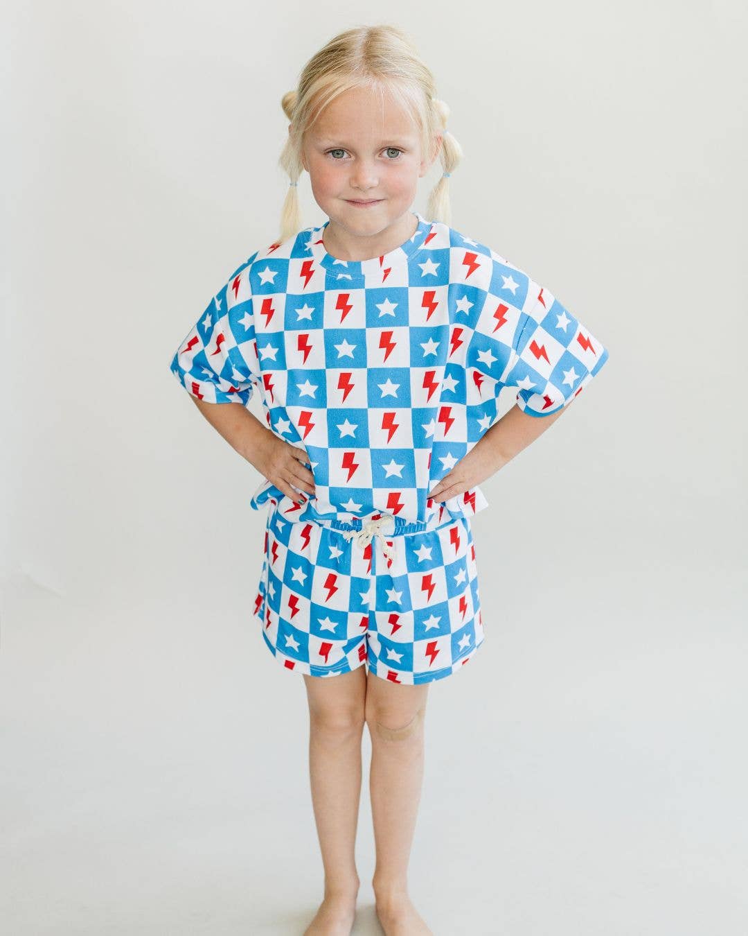 Checks, Stars & Bolts Shortie Set