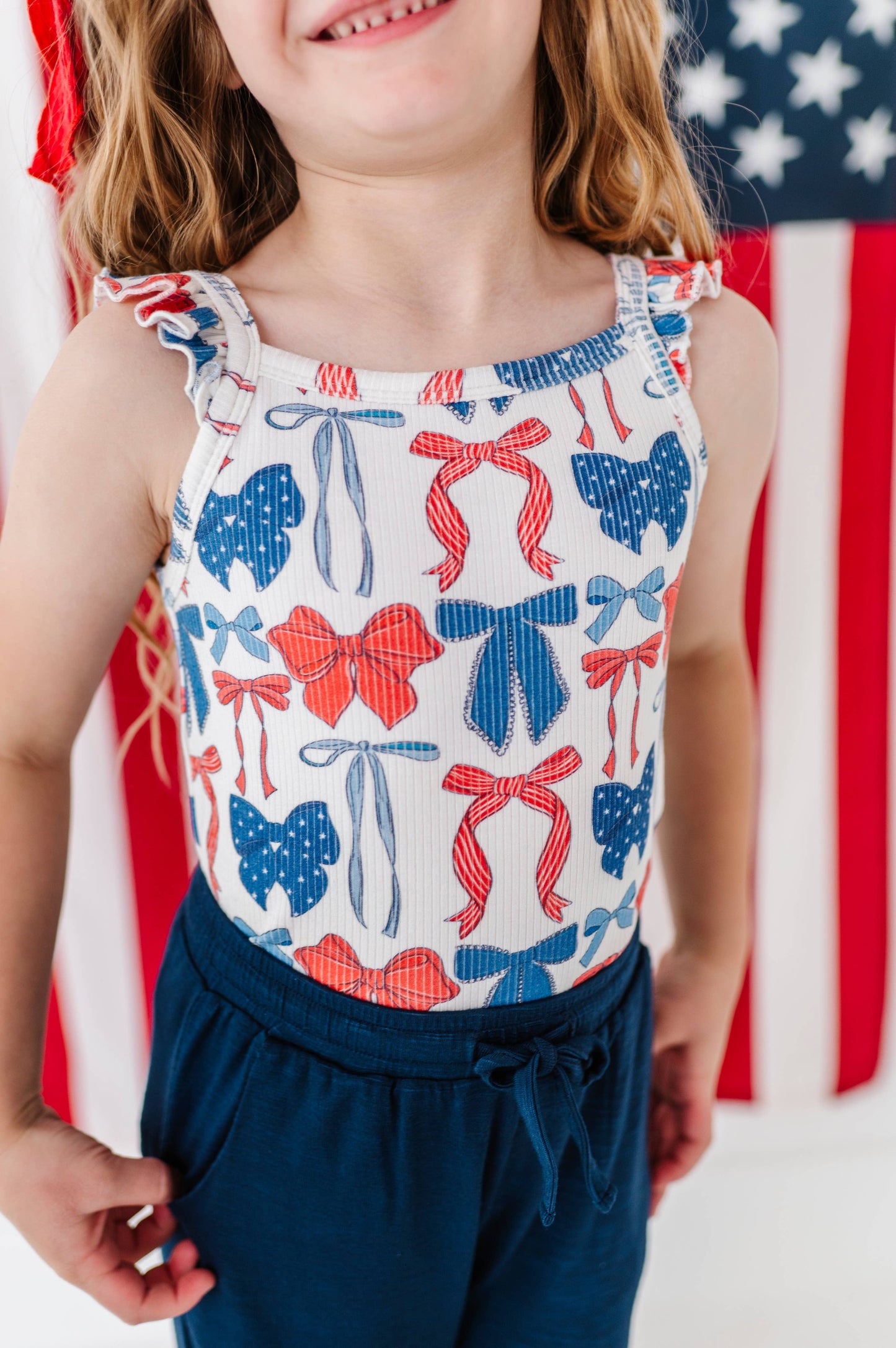 Red, White & BOW | Ribbed Tank | JUNE 10
