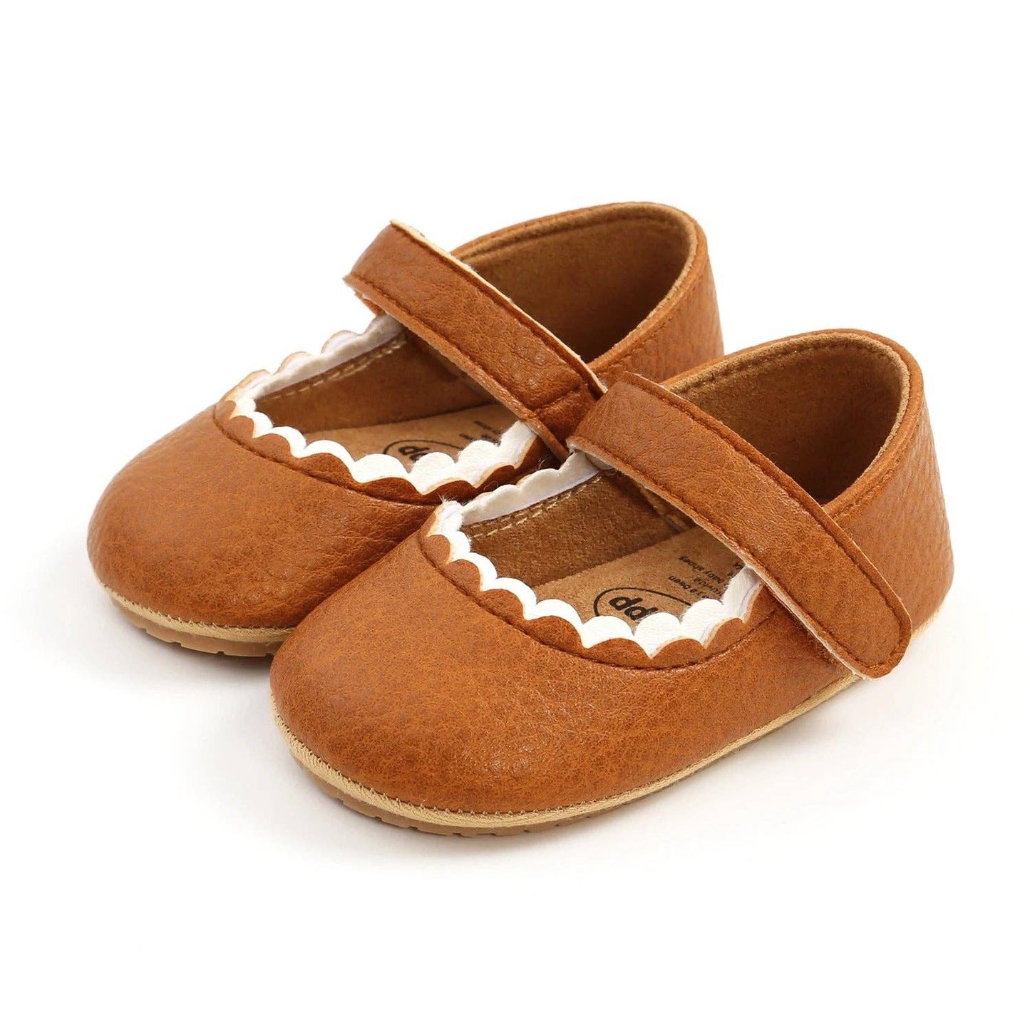 Mary Jane Crib Shoes - Brown