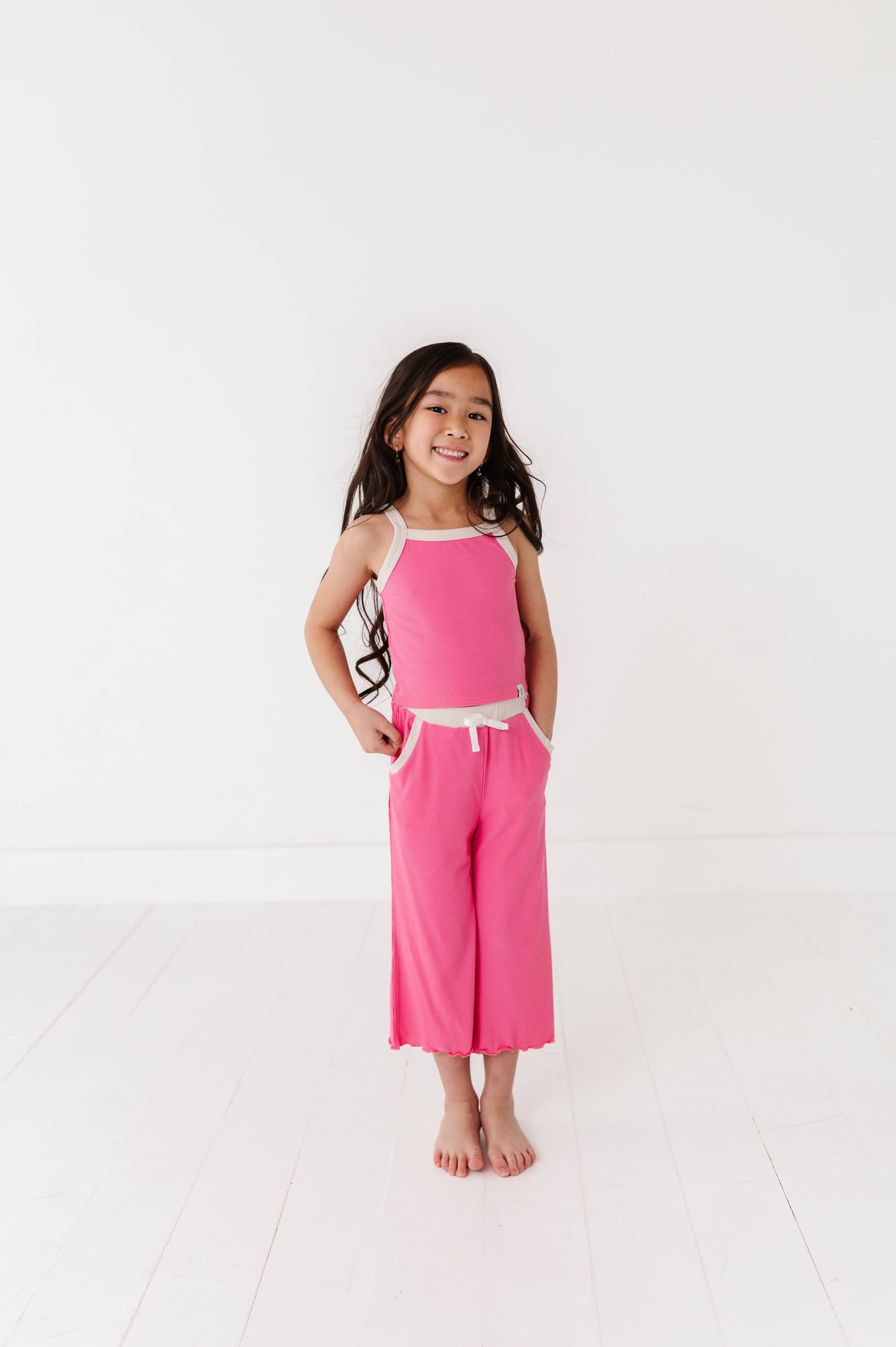 ROSEY | Ribbed Tank + Wide Leg Pants Set