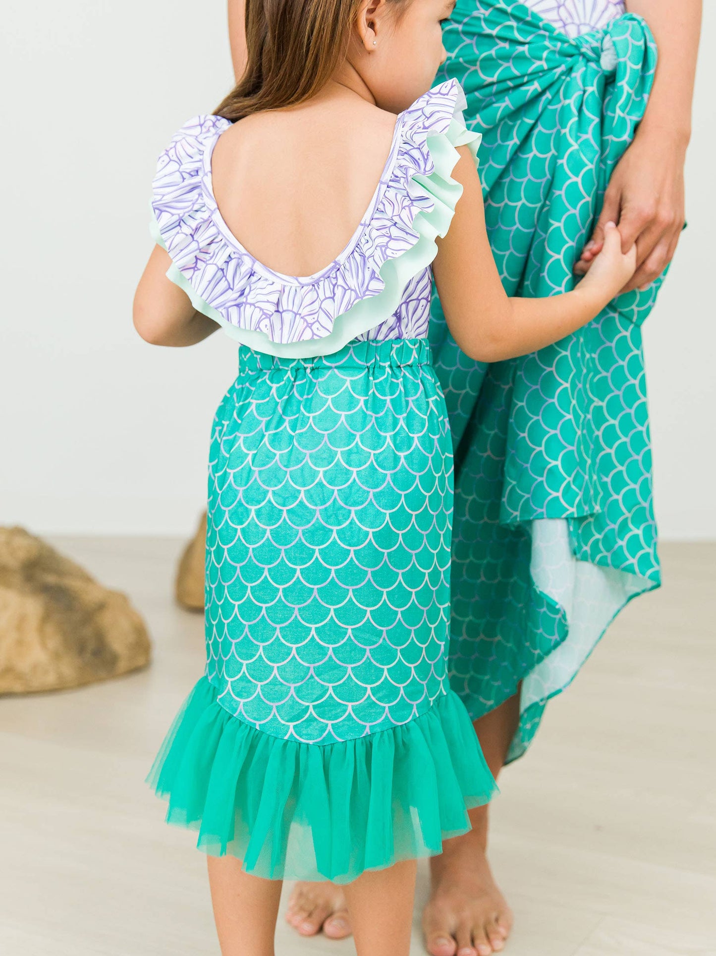 Sparkle Scales Mermaid Tail Skirt Cover-Up