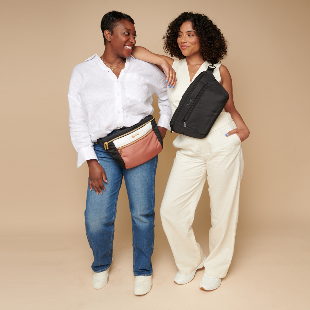 Ritzy Pack Fanny Pack & Crossbody Diaper Bag: Black