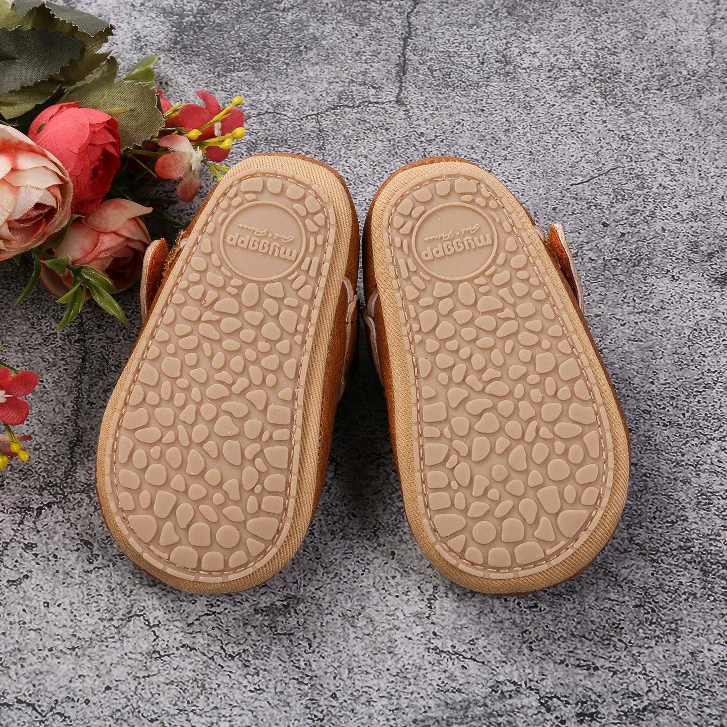 Mary Jane Crib Shoes - Brown