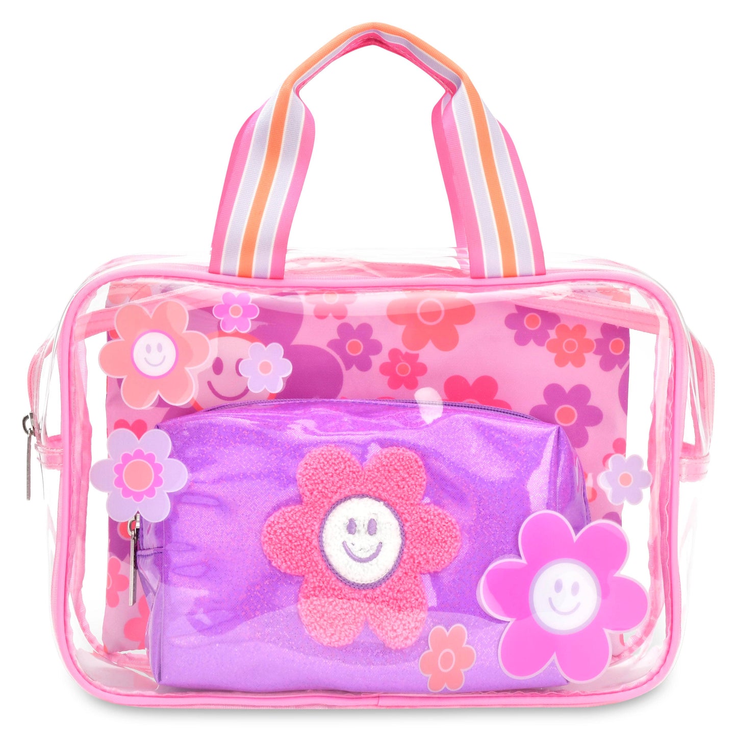 GROOVY SMILES COSMETIC BAG TRIO
