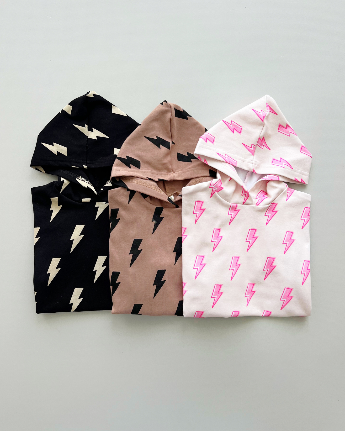 Hooded Bubble Romper | Mocha Bolts: 12-18M