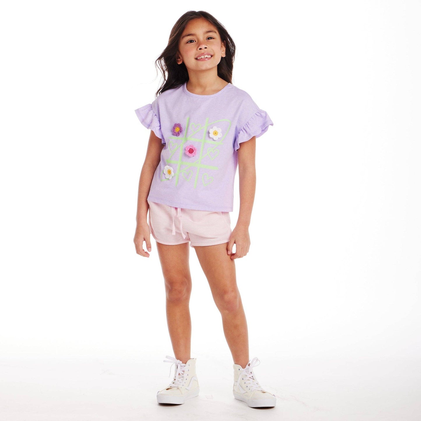 Crochet Tic Tac Toe Ruffle Tee