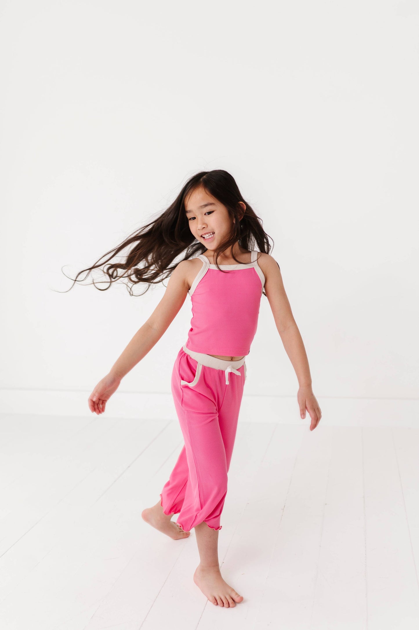 ROSEY | Ribbed Tank + Wide Leg Pants Set