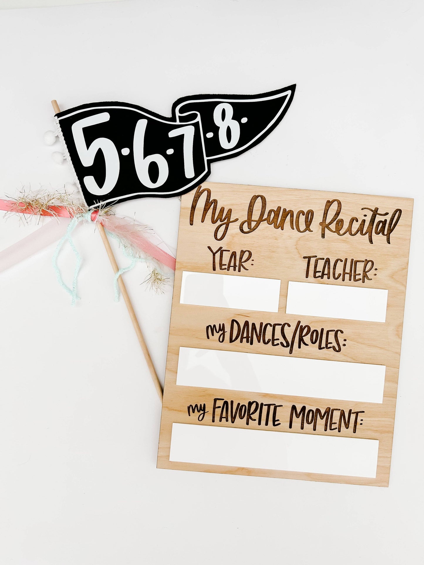 Dance Recital Sign: White Board
