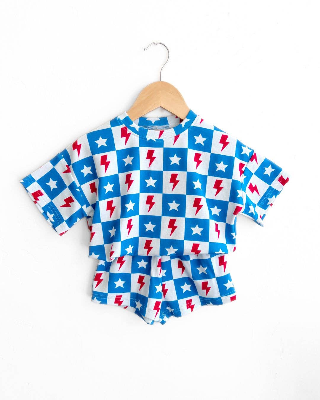 Checks, Stars & Bolts Shortie Set