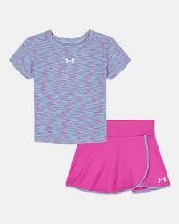 UA Tee Wrap Skort Set | Heather Fuchsia