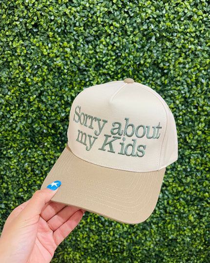 Sorry About my Kids | Trucker Hat (Tan)