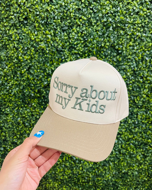 Sorry About my Kids | Trucker Hat (Tan)