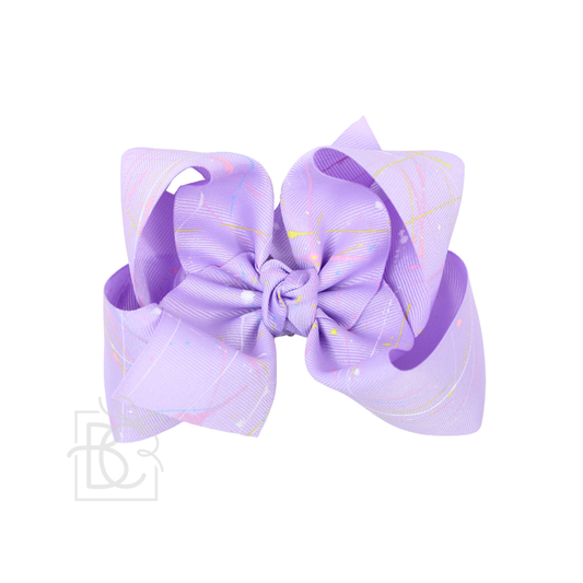 Light Orchid Splash Bow | 5.5"