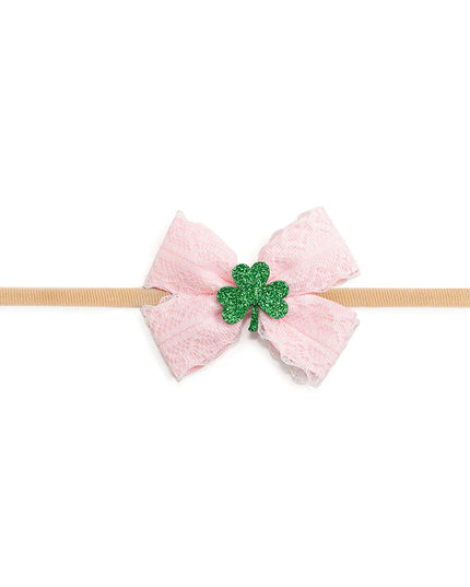 Shamrock Lace St. Patrick’s Day Bow Baby Headband