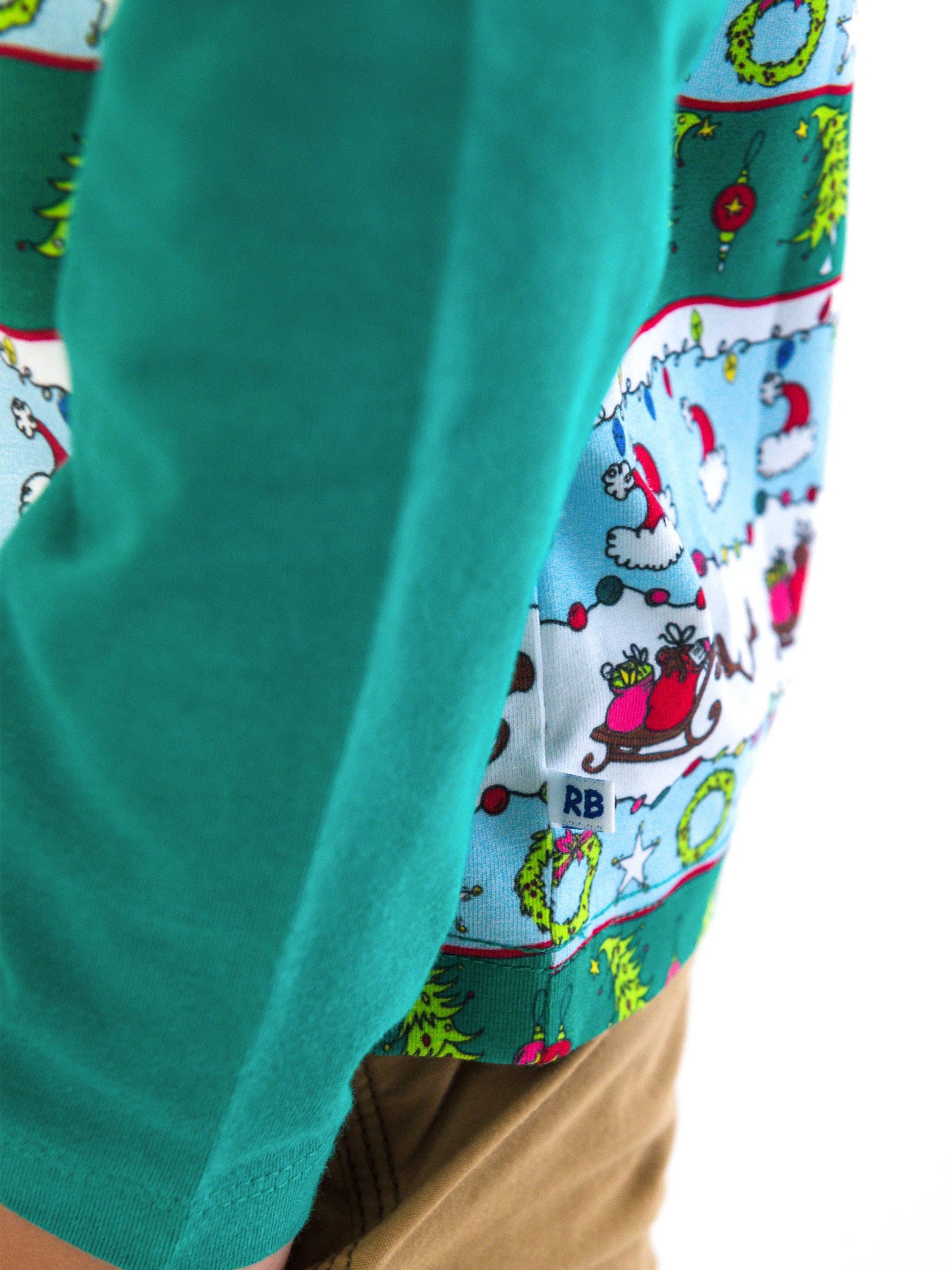 Festive Fair Isle Long Sleeve Raglan Henley Tee