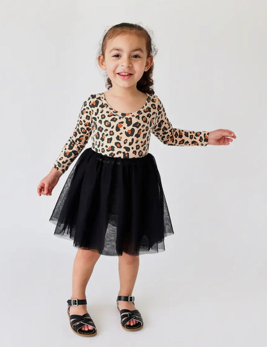 Leopard & Tulle Twirl Dress