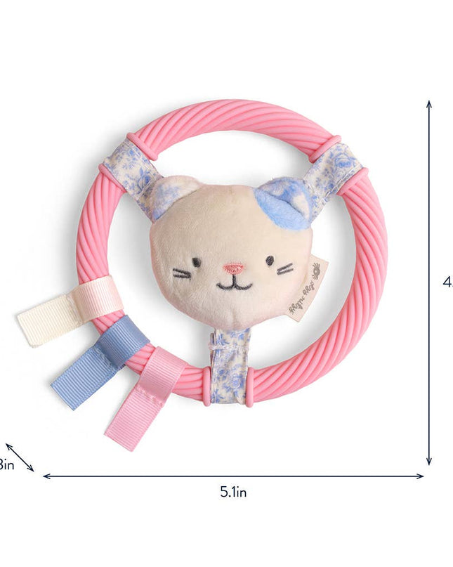 Itzy Ring Pal™ - Teething Ring with Plush Character: Red Tomato