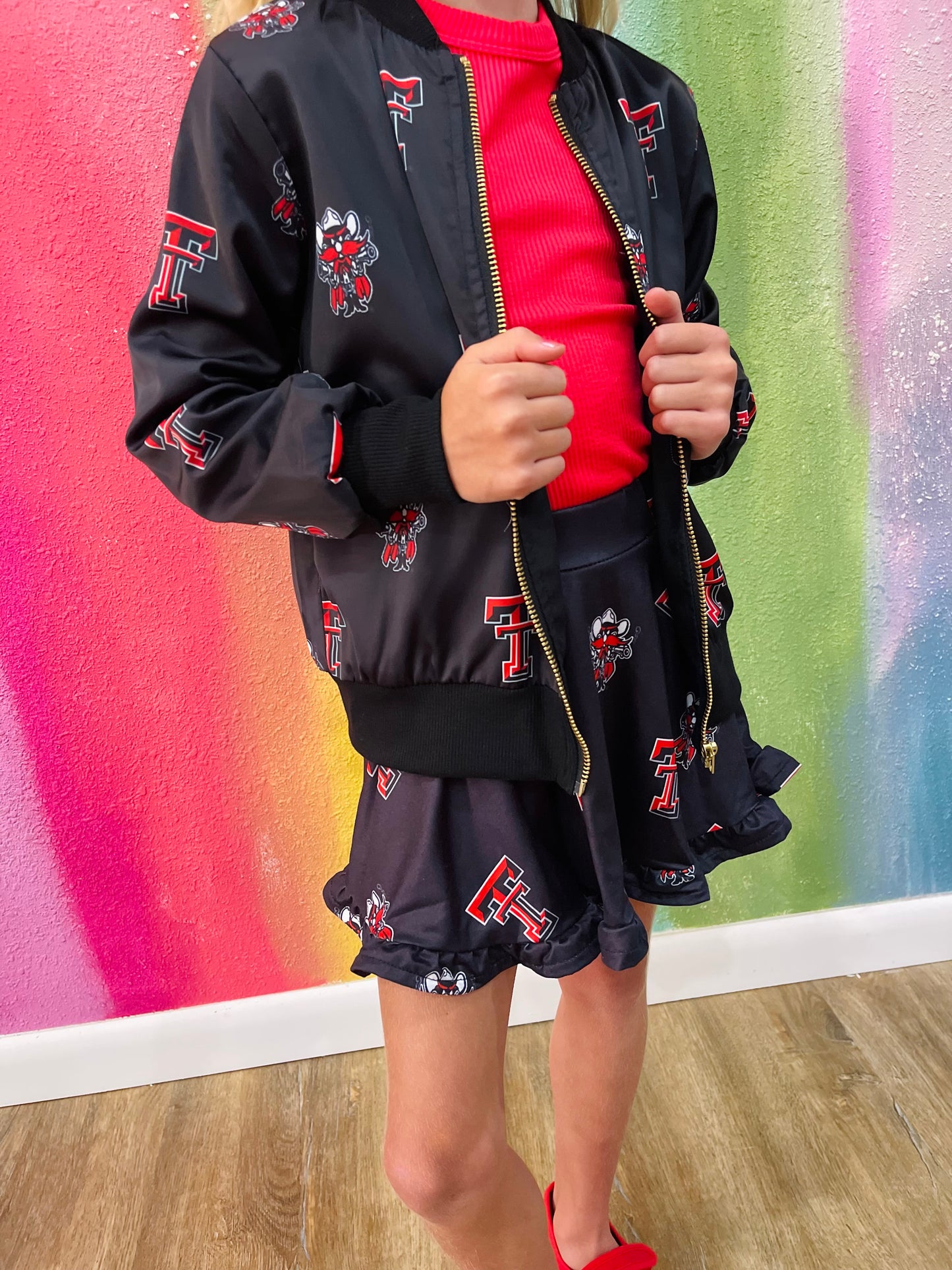 Texas Tech Red Raider Satin Jacket | Black