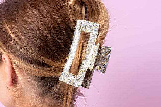 Claw Hair Clip - Large - Pearl Confetti