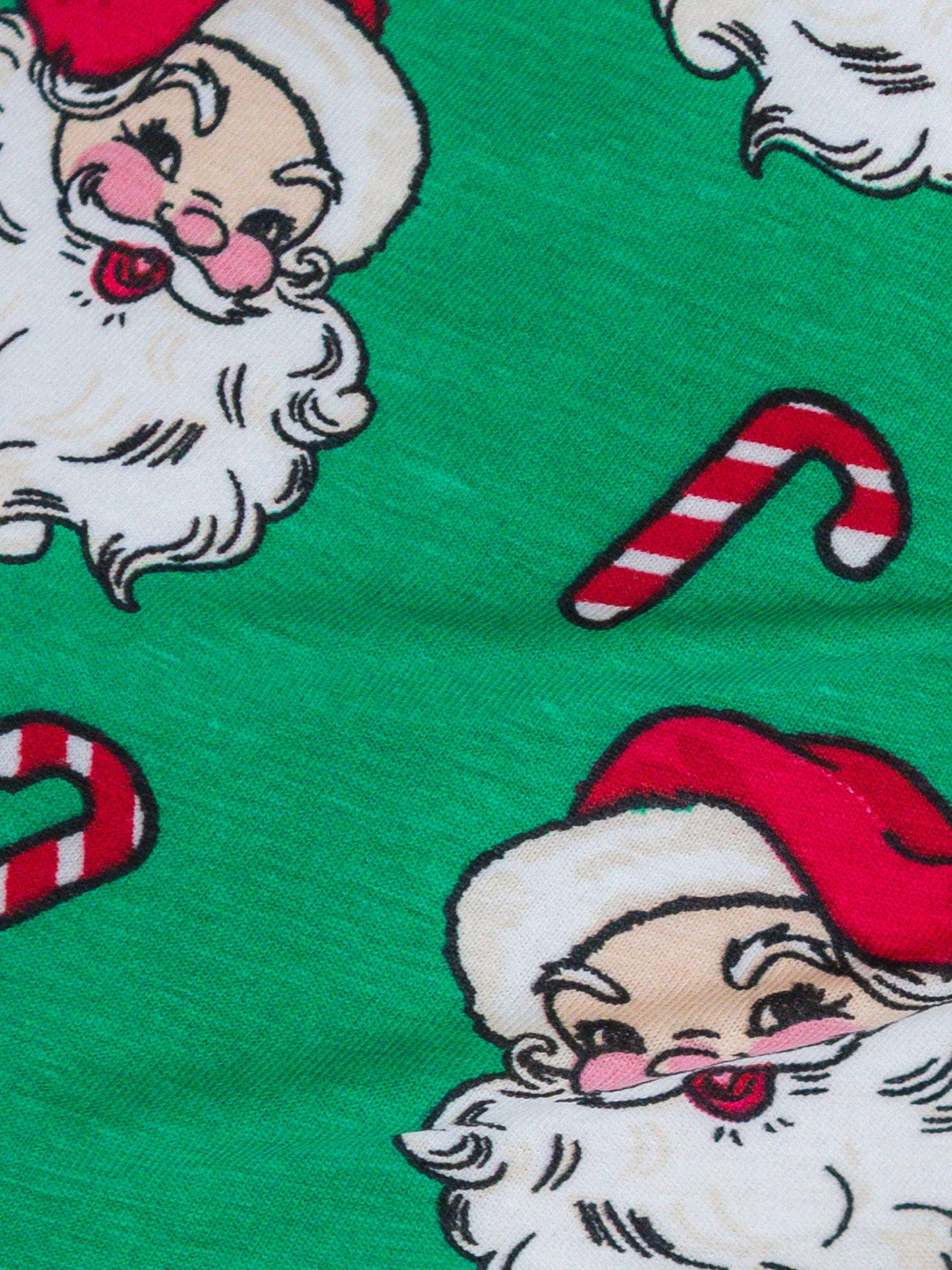 Green Santa Joy Long Sleeve Raglan Henley Tee