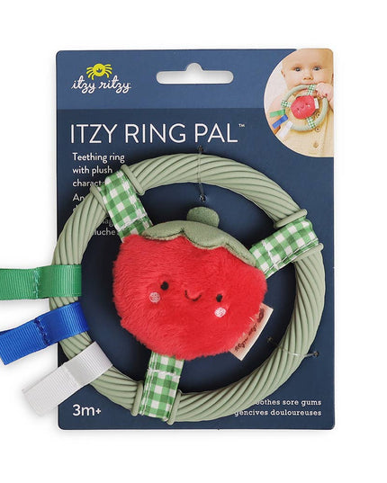 Itzy Ring Pal™ - Teething Ring with Plush Character: Taupe Bear