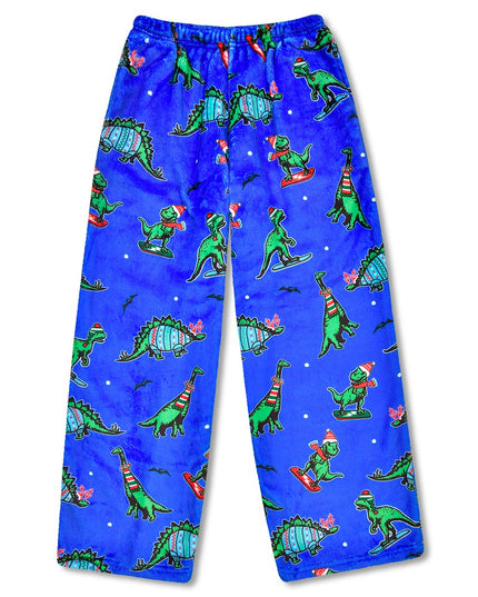 Holiday Dino Plush Pants