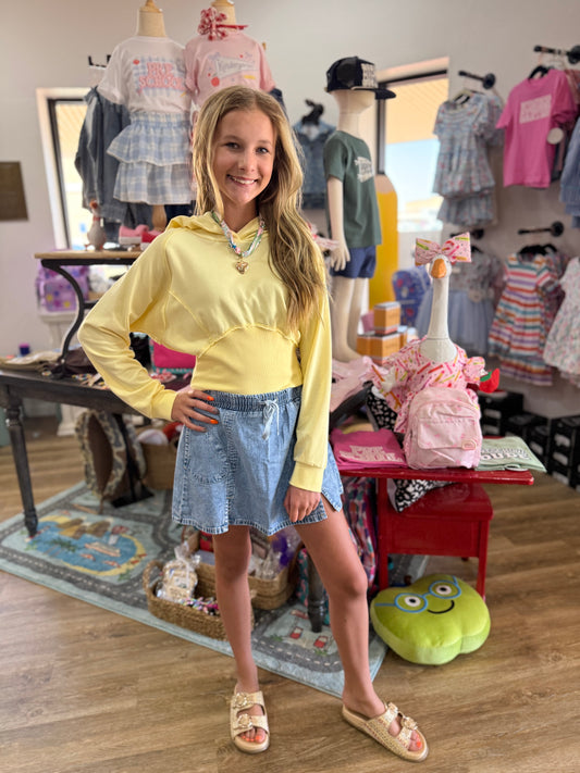 Skater Skort | Light Indigo